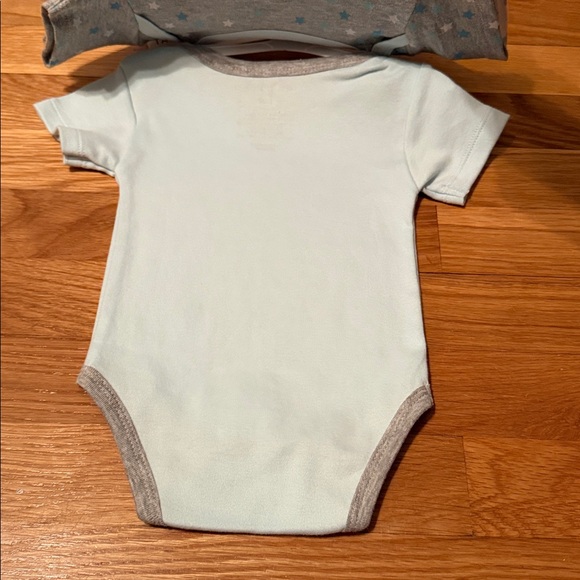 Light Blue and Gray Baby Bodysuit - Picture 8 of 8
